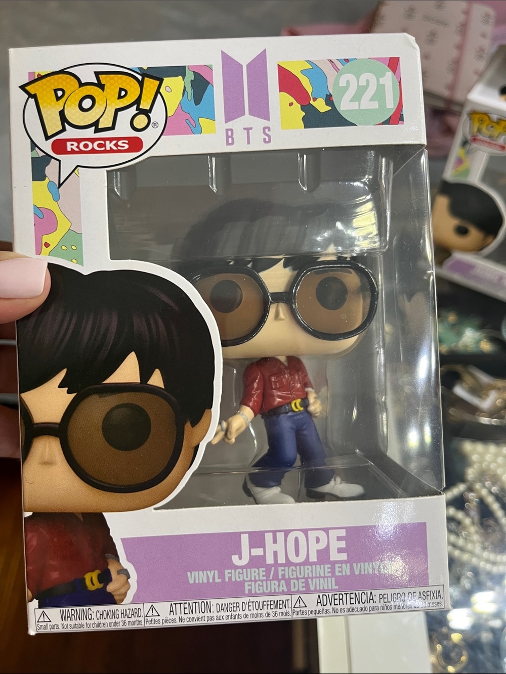 Funko J-Hope Pop! Rocks Vinyl Figure — Red, Blue, Black